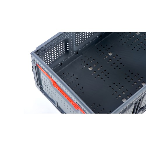 CAJA PLEGABLE REJILLADA, 600 x 400 x 219 mm.